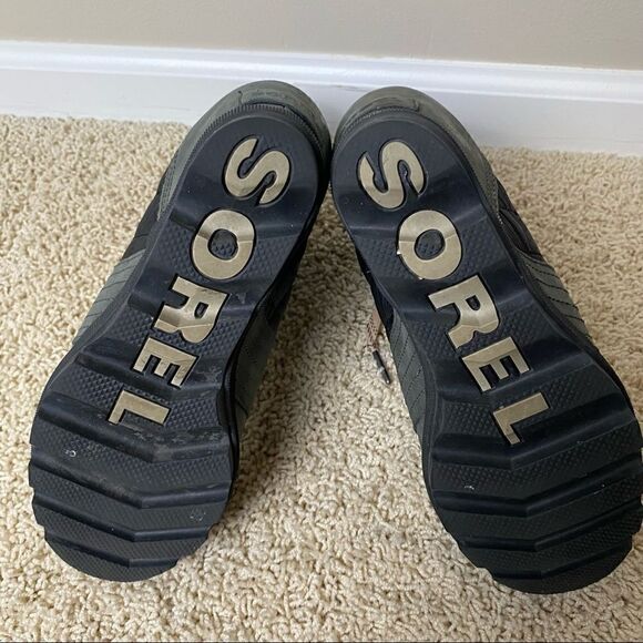 Sorel PDX Lace up Wedge Lexie Wedge Black Quarry Leather Canvas 8 - Picture 5 of 6